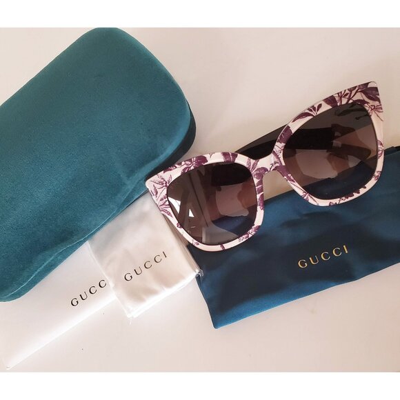 GUCCI SUNGLASSES GG 0059S HERBARIUM LOGO FELINE HEAD SQUARE main image 7